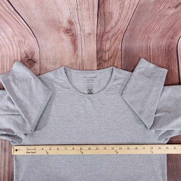 Outerknown Mens Size Small H2OK Tee Long Sleeve Shirt Gray UPF 30+ Performance - Picture 14 of 15